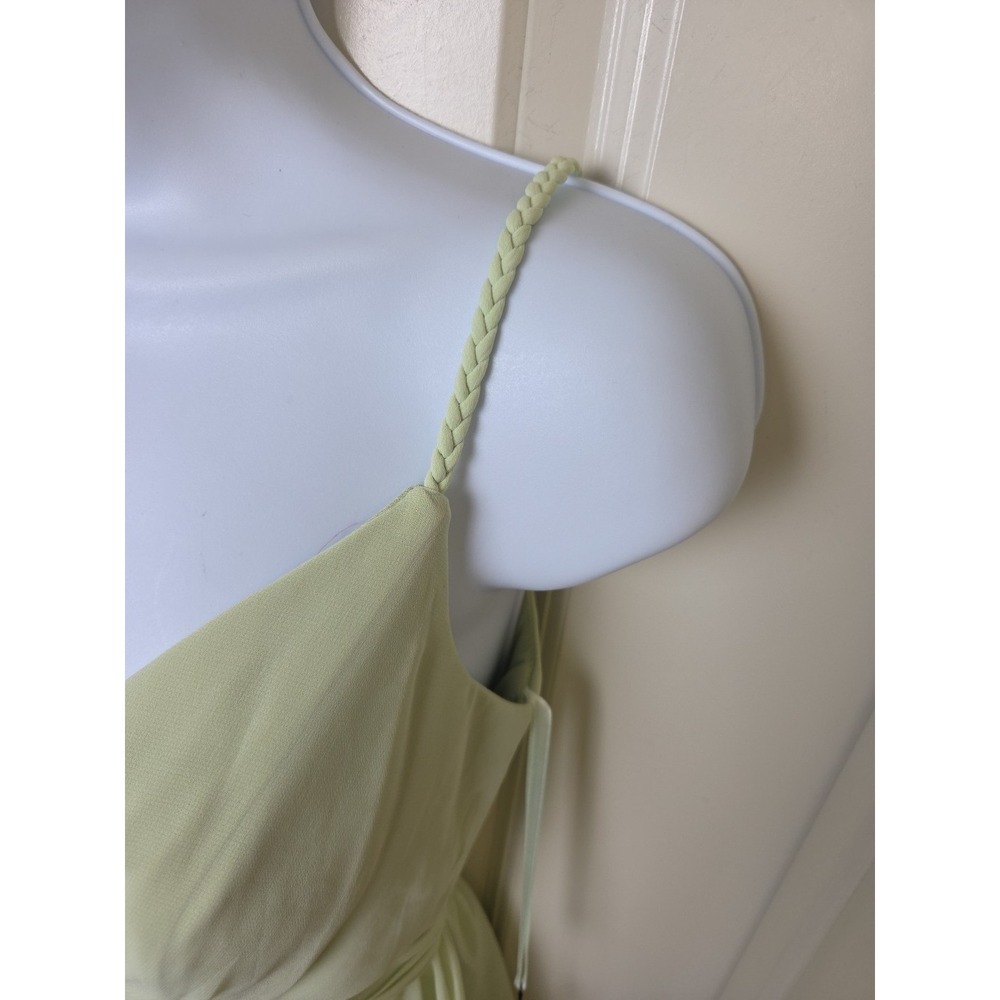 Mac Duggal Chiffon Braided Strap Tiered Formal Mini Dress Mint Green Size 2 NWT‎ - Picture 5 of 14